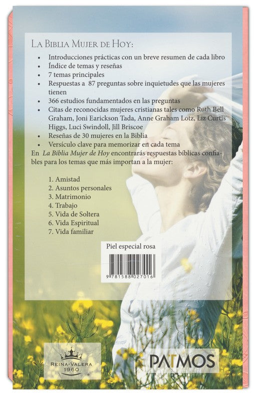 Biblia Mujer de Hoy 10 puntos imitiación piel rosa