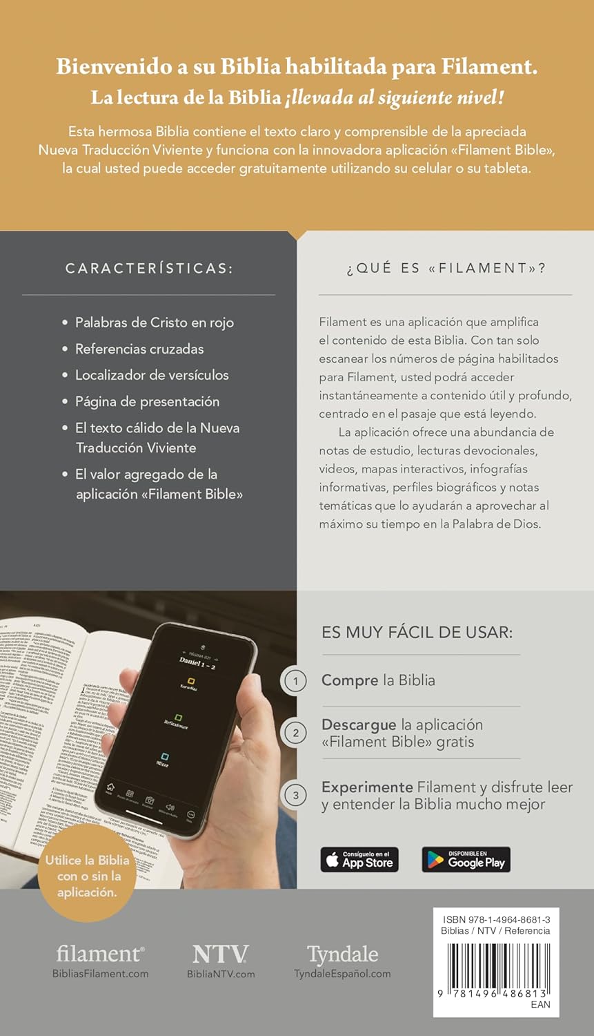 Biblia ultrafina NTV cierre, con Filament