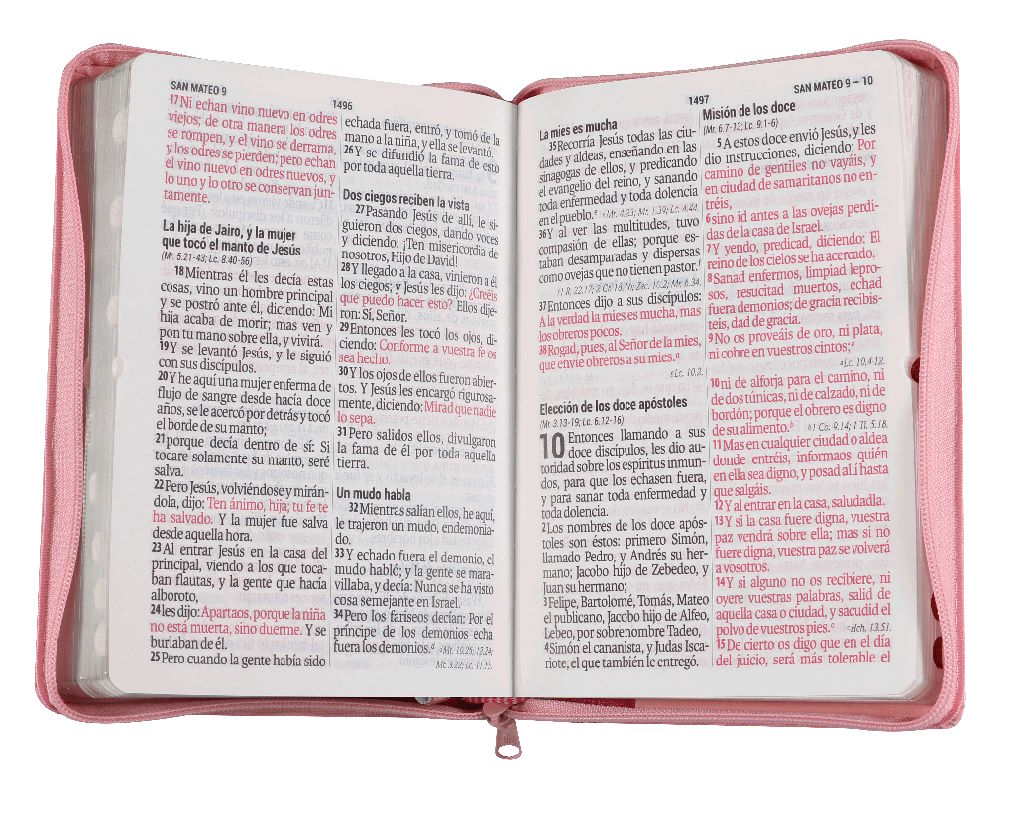 Biblia Reina Valera 1960 Mediana Letra Gigante Imitación Piel Rosa Rosa Indice cierre mujer