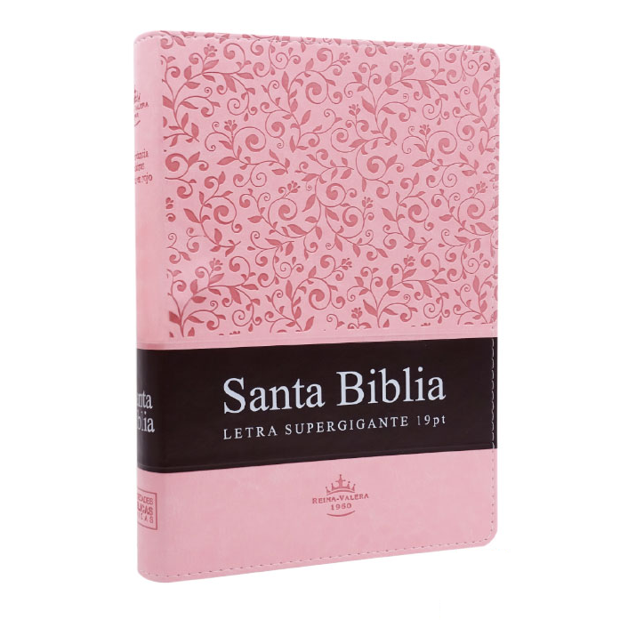 Biblia Grande Letra Super Gigante Reina Valera 1960 con índice Rosa
