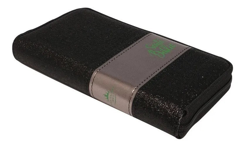 Biblia portátil Rvr1960 Cierre Negro brillante Hoja Fina