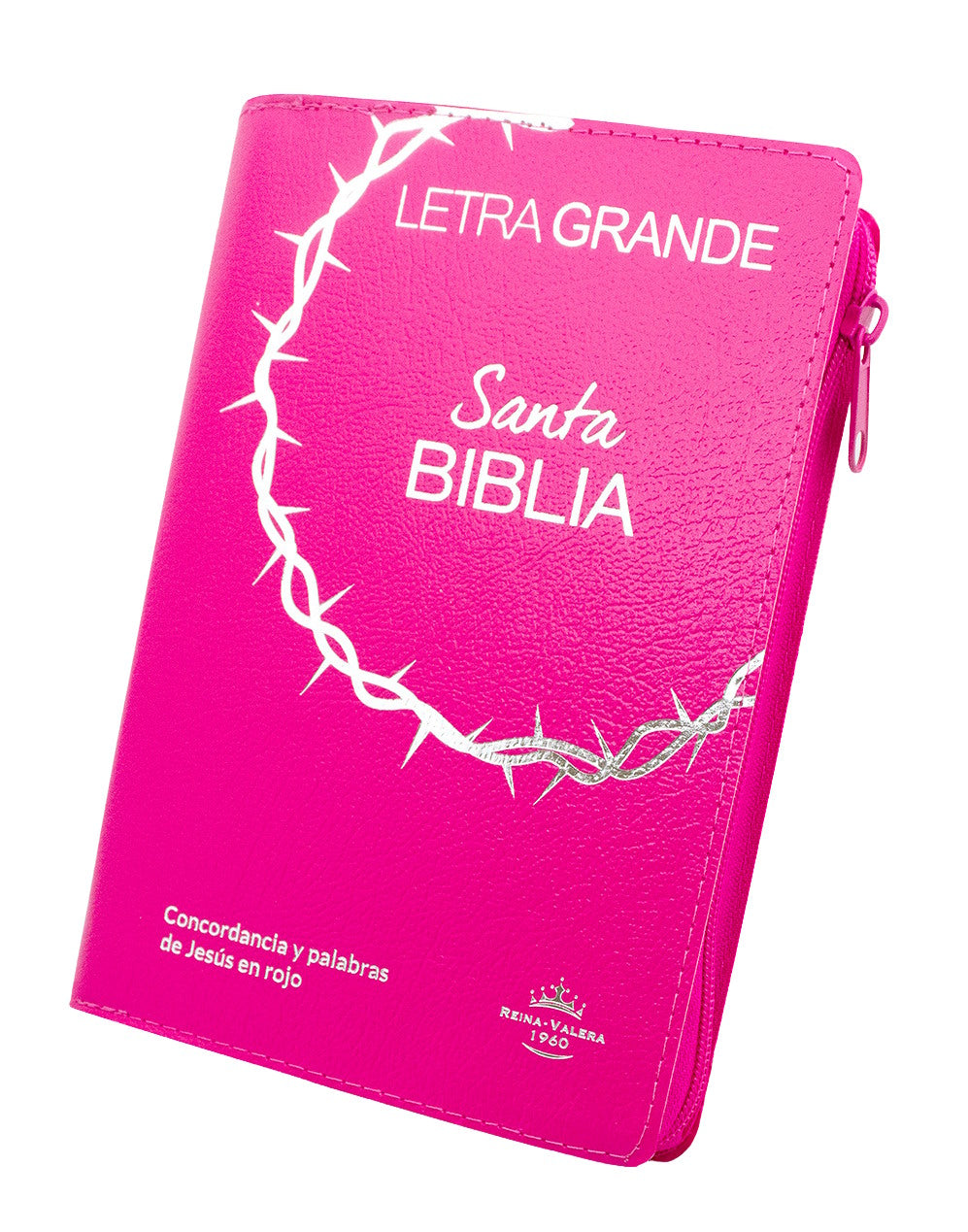 Biblia Rvr1960 Letra Grande 12 Puntos Rosado Cierre Índice