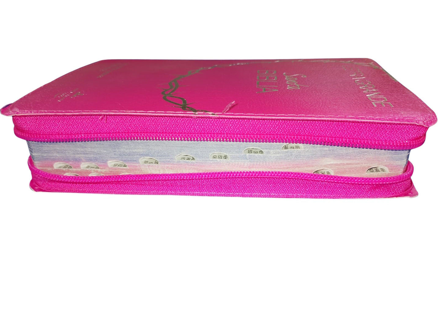 Biblia Rvr1960 Letra Grande 12 Puntos Rosado Cierre Índice