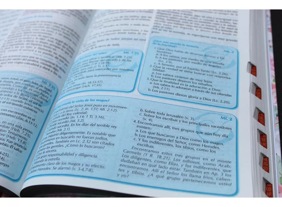 Biblia de la predicación para mujer 10 puntos con índice verde