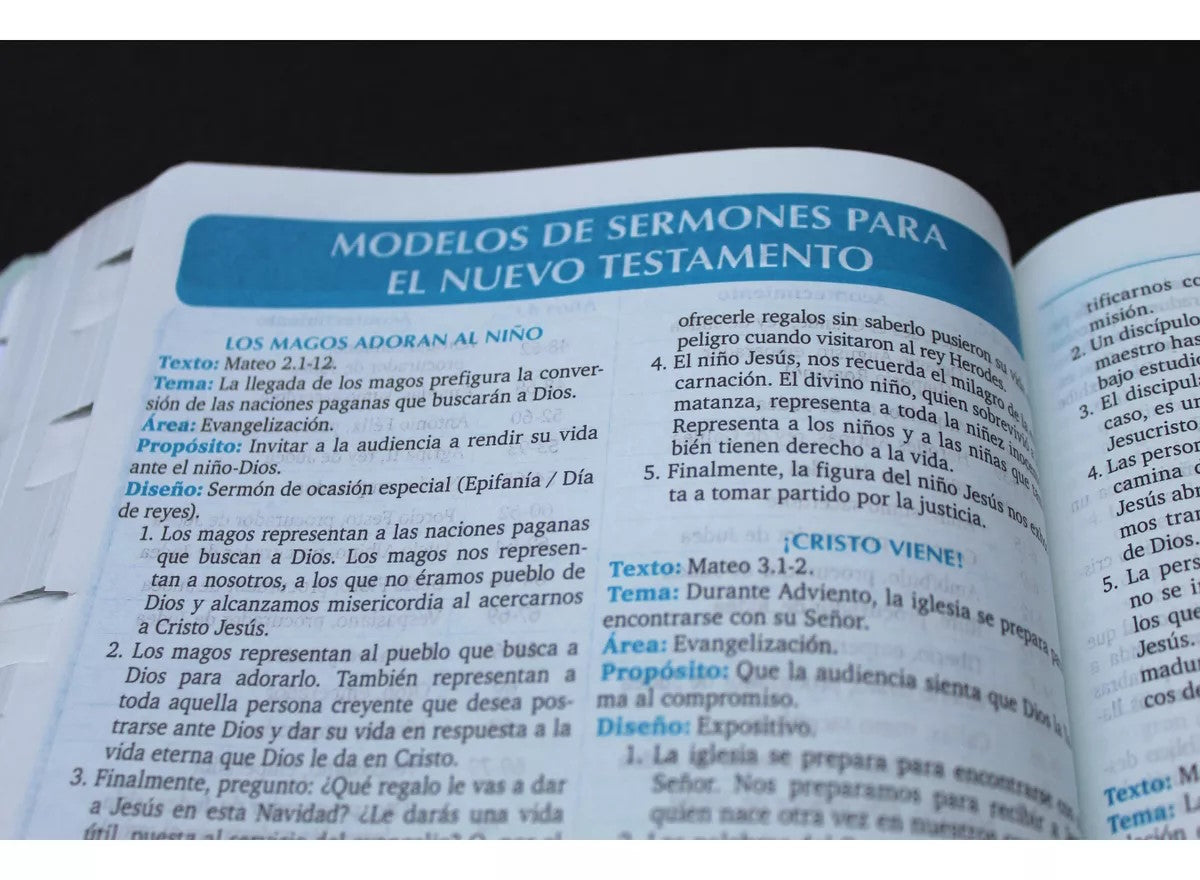 Biblia de la predicación para mujer 10 puntos con índice verde