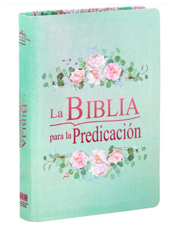 Biblia de la predicación para mujer 10 puntos con índice verde