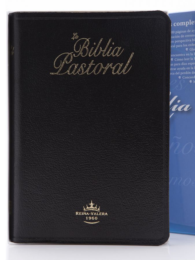 Biblia Pastoral Reina Valera 1960 Letra Grande piel negra indice