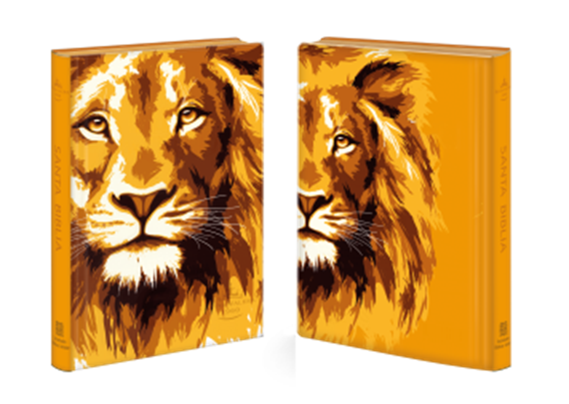 Biblia Reina Valera 1960 letra grande 12 puntos tapa semiflexible león