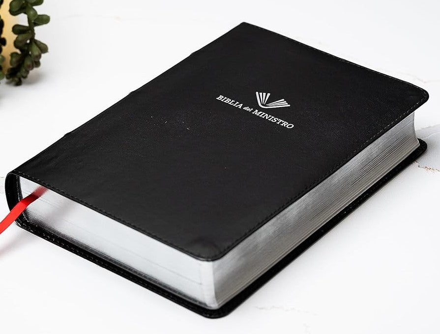 Biblia RVR 1960 Biblia del ministro, edicion ampliada, negro cuero sintético