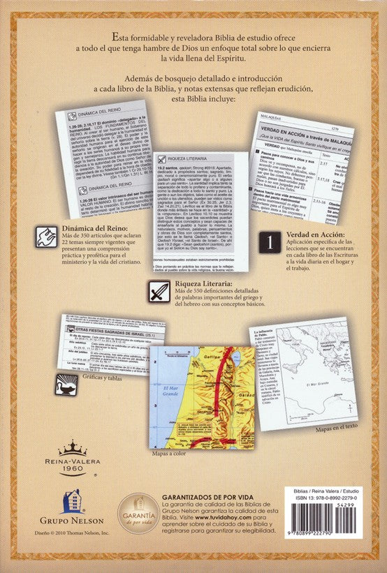 Biblia de Estudio Plenitud RVR 1960 tapa dura
