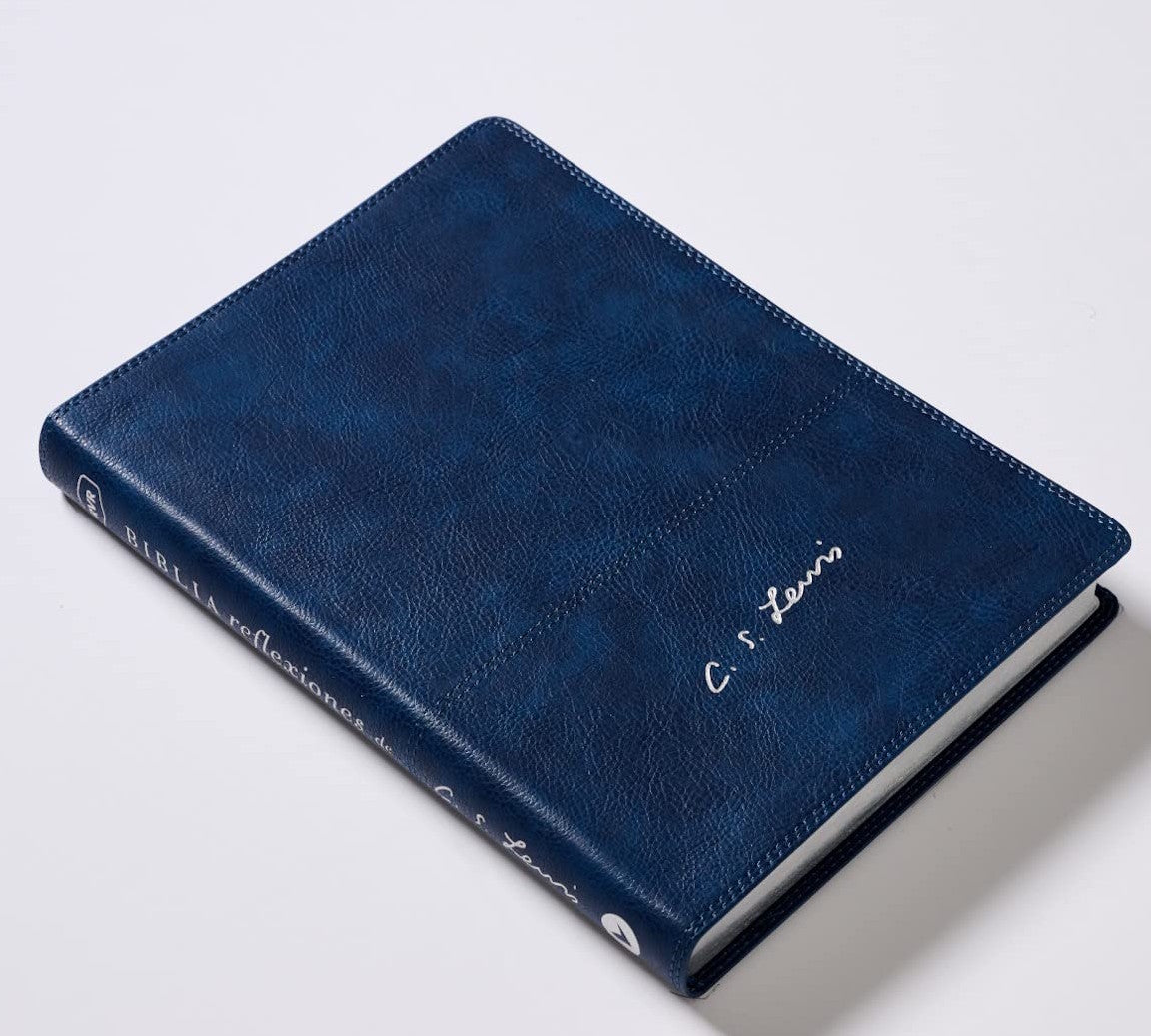 Biblia Reflexiones CS Lewis, RVR 1977 Simil Piel azul