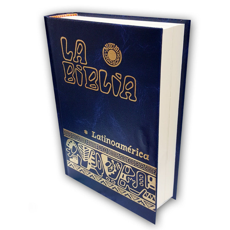Biblia Latinoamericana de bolsillo 11x16 cm azul tapa dura