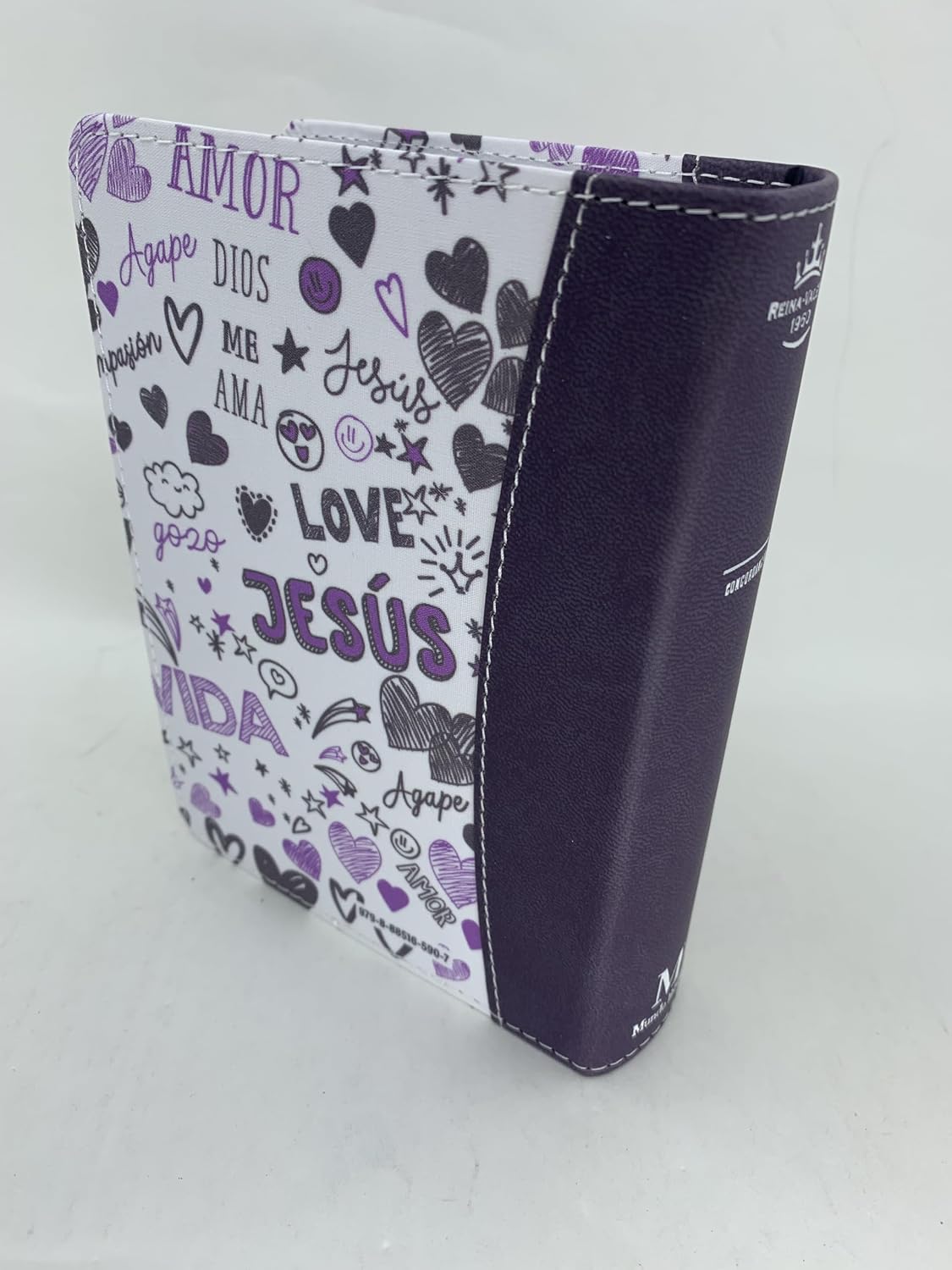 Biblia RVR60 tamaño bolsillo PJR - Palabras de Vida. Amor lila