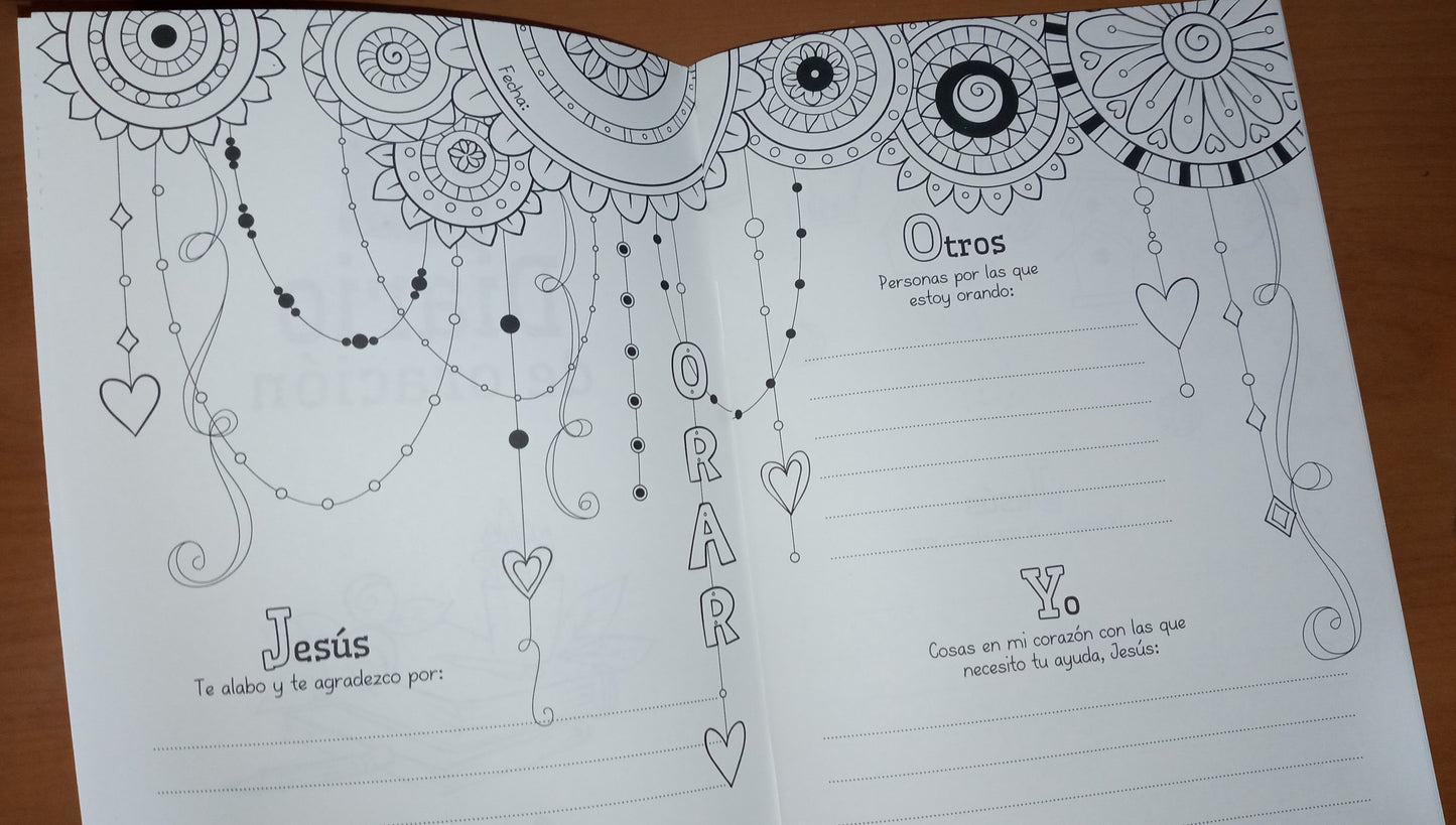 Diario de oración para niños para colorear