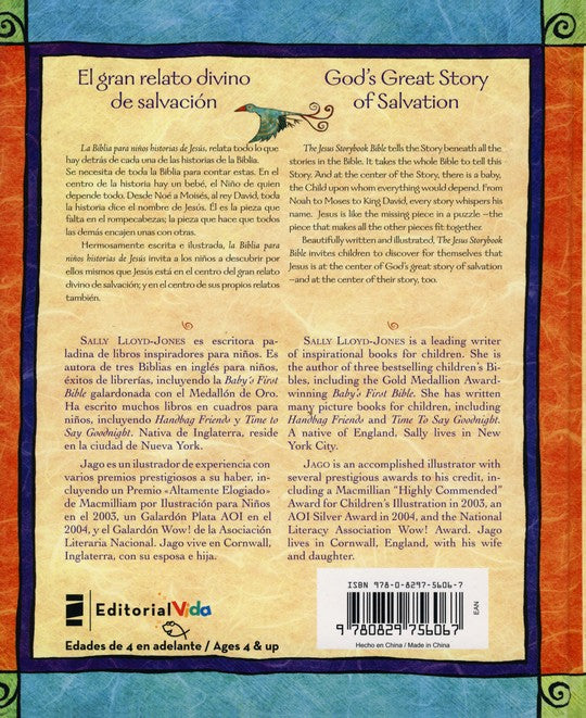 Libro Biblia para niños, Historias de Jesús Español Inglés