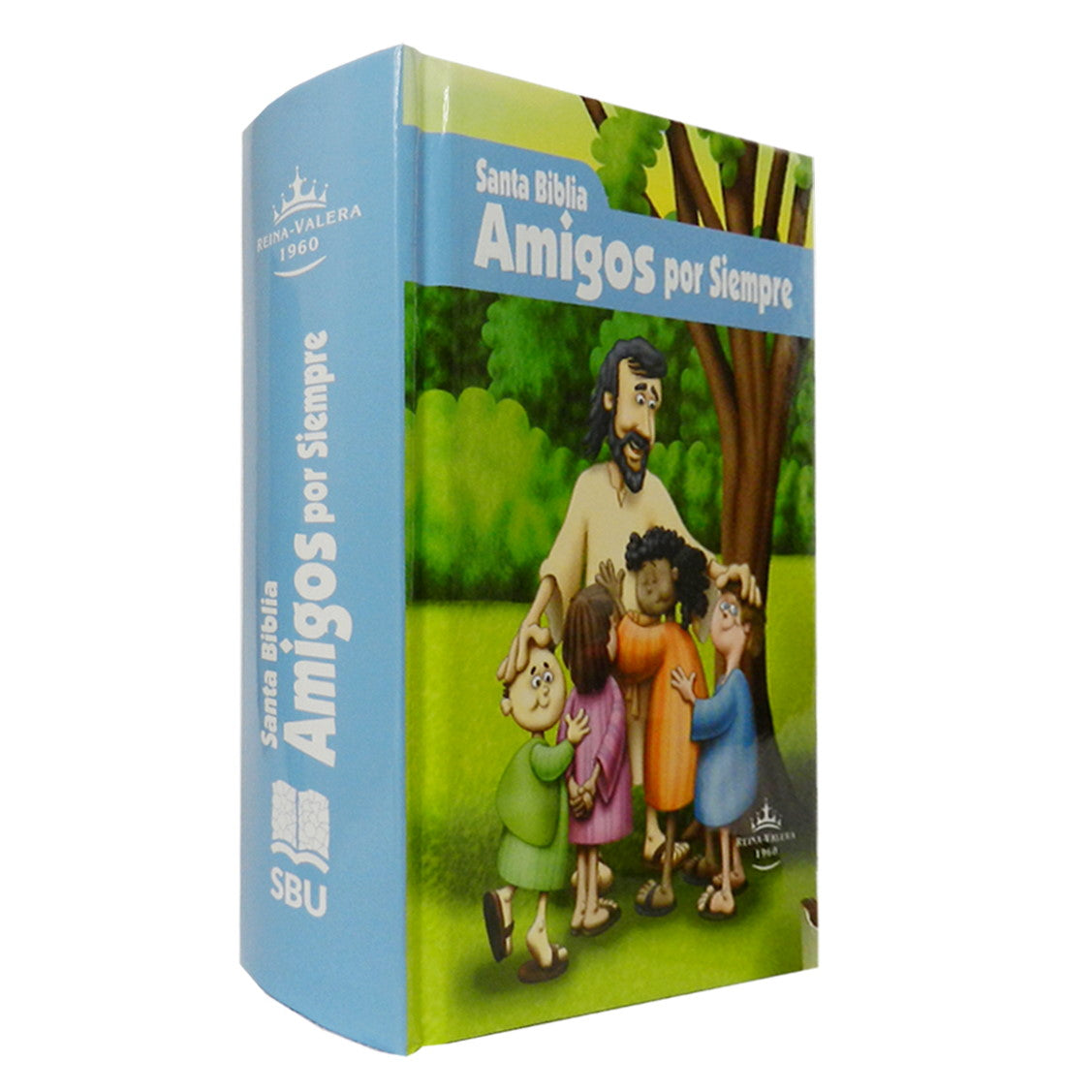 Reina Valera Amigos Por Siempre 1960 Azul con ilustraciones Niños