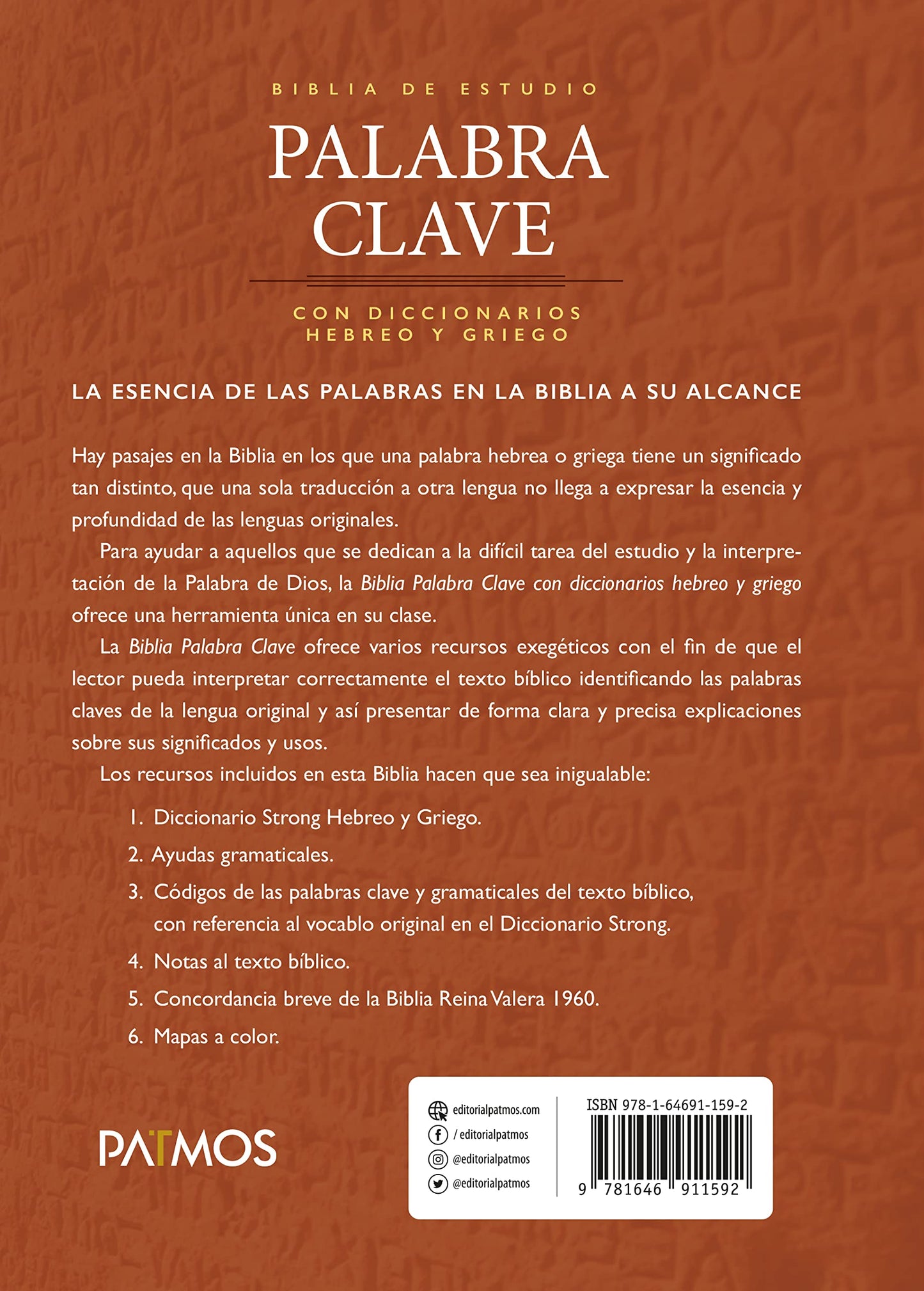 Biblia de Estudio Palabra Clave Tapa dura