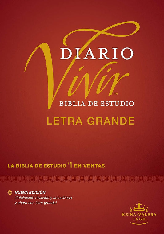 Biblia de estudio del diario vivir RVR60, letra grande Tapa dura