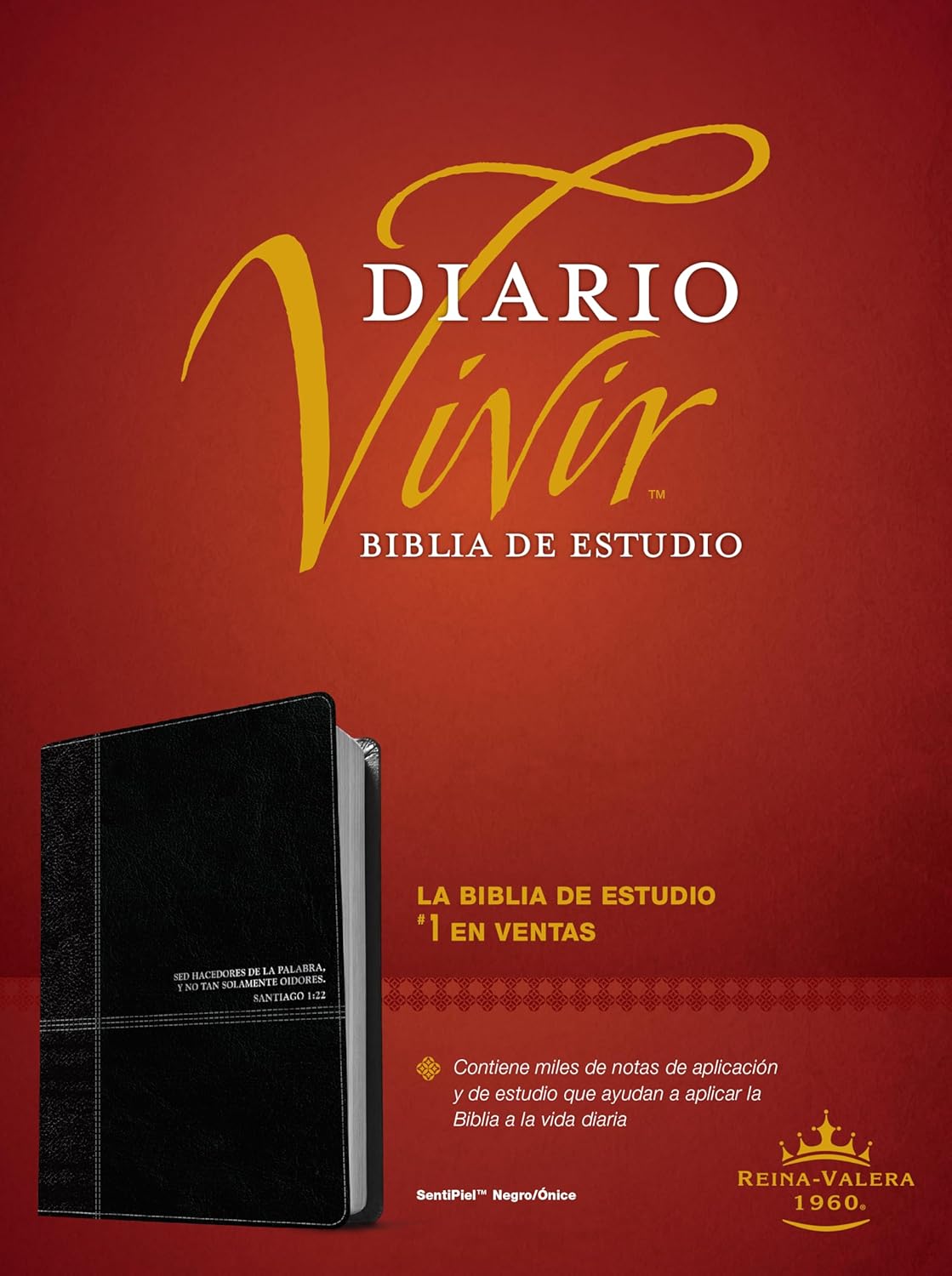 Biblia de estudio del diario vivir RVR60 (SentiPiel, Negro/Ónice