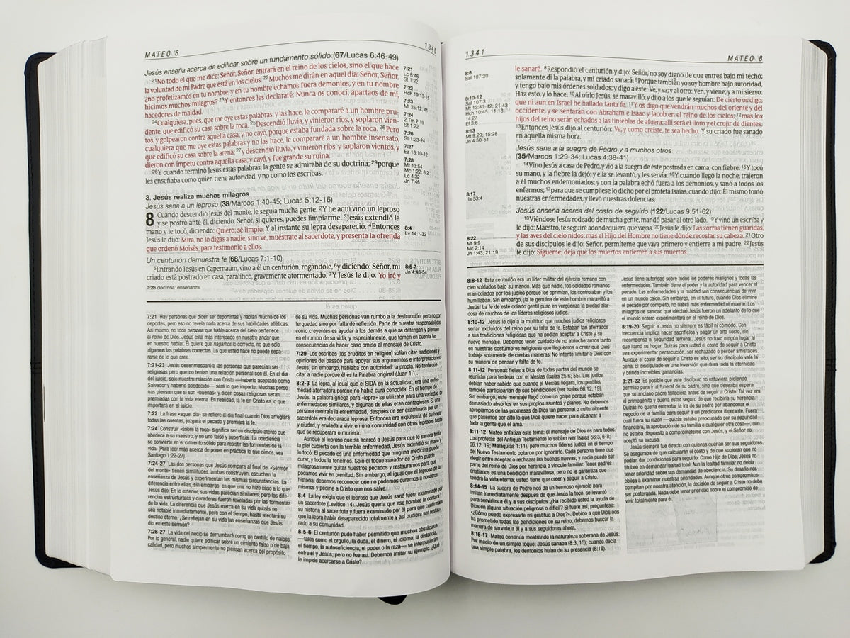 Biblia de estudio del diario vivir RVR60 (SentiPiel, Negro/Ónice