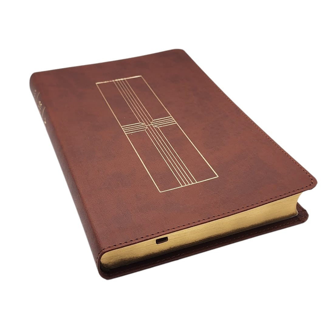 Biblia NTV con filament imitación piel café mediano
