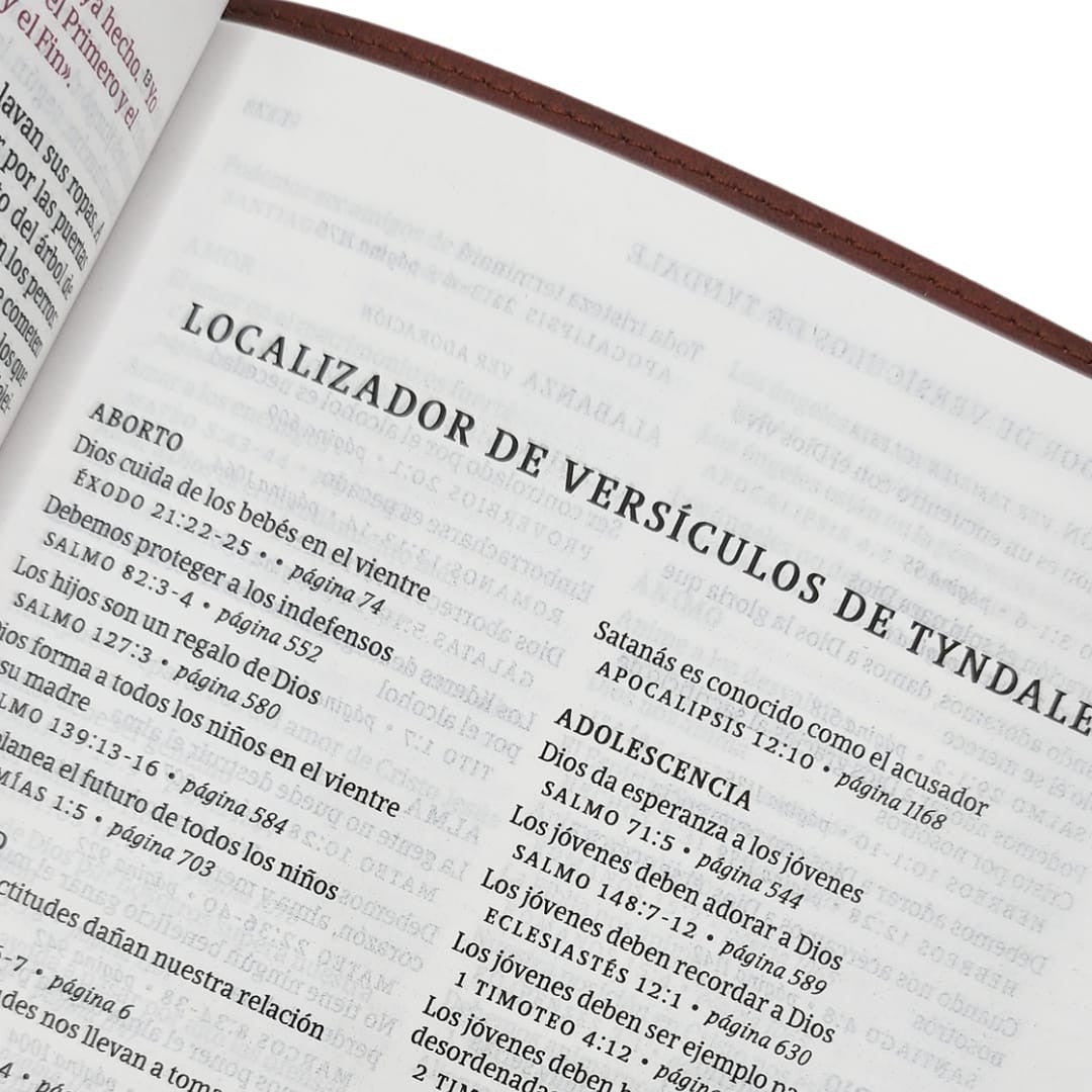 Biblia NTV con filament imitación piel café mediano
