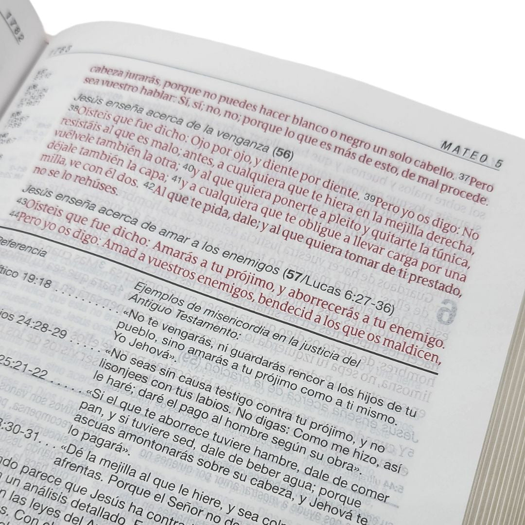 Biblia de estudio del diario vivir RVR60, letra grande, SentiPiel, Vino tinto