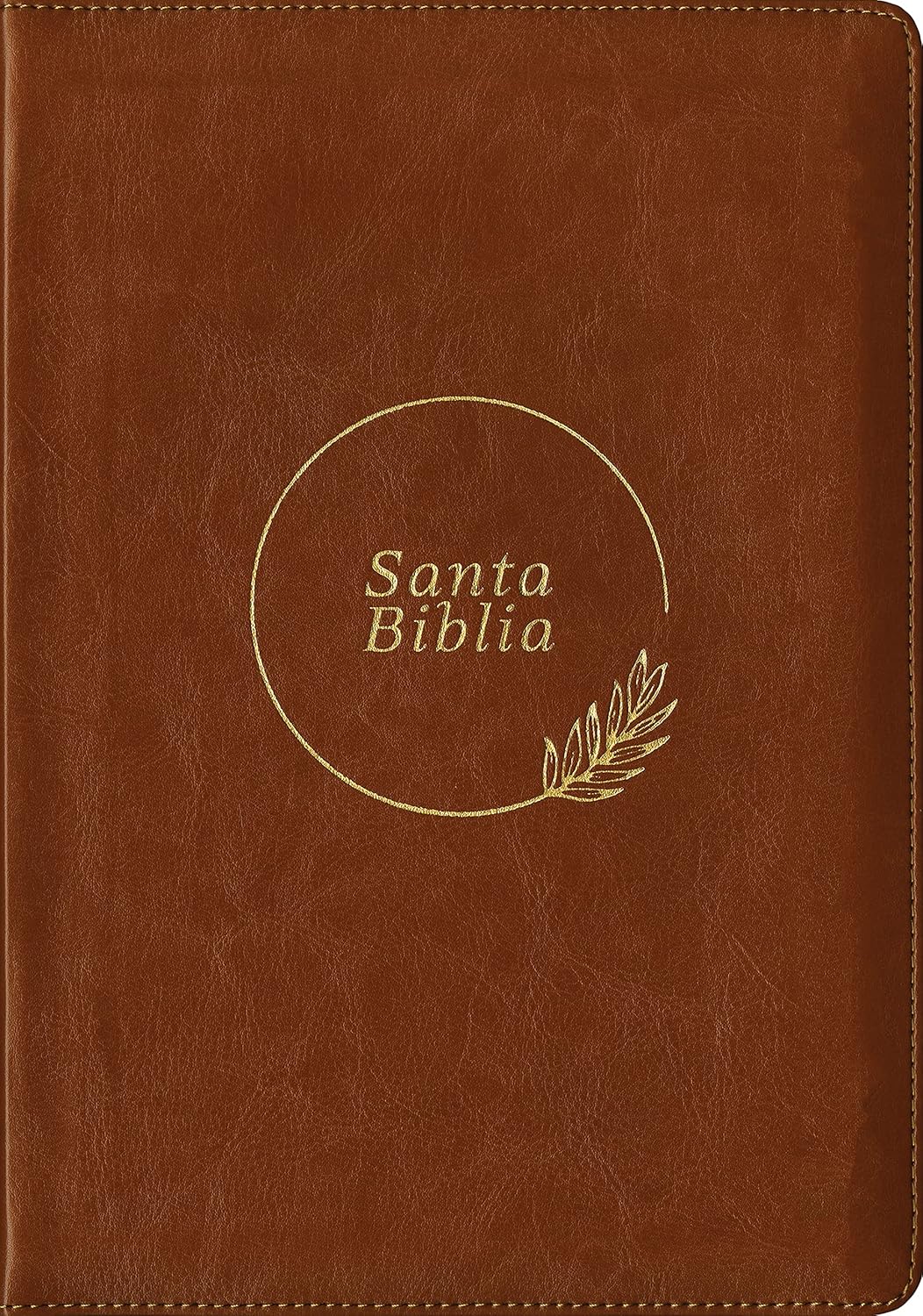 Santa Biblia RVR60, con cierre, referencias, letra mediana 9,5 (SentiPiel, Café, Letra Roja)