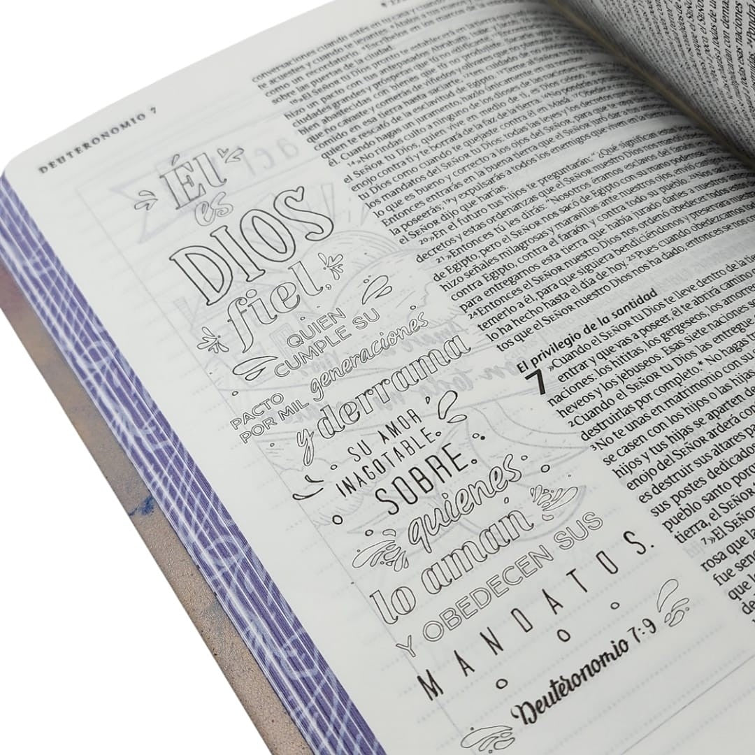 Biblia Inspira NTV con Filament (SentiPiel, Acuarela rosa)