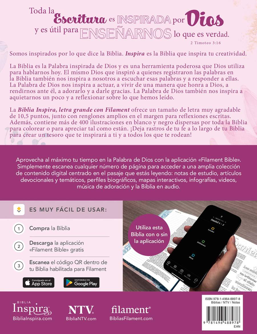 Biblia NTV Inspira letra grande 20×27 cm