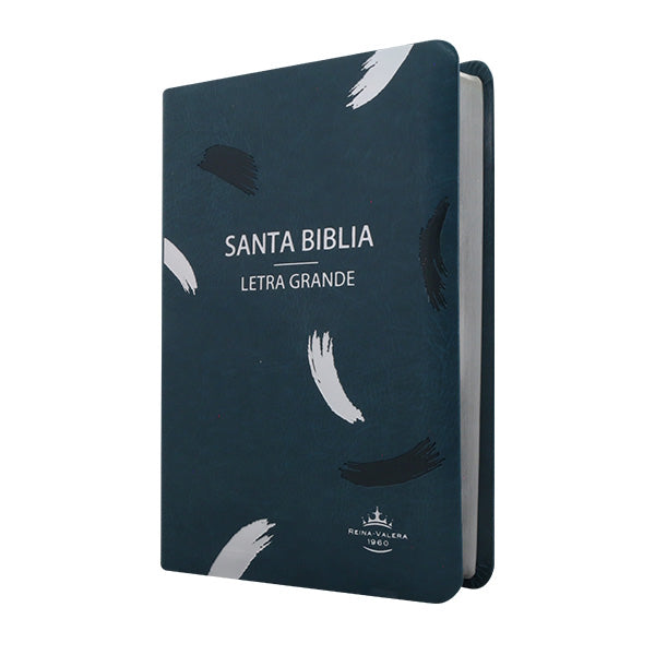 Biblia Reina Valera 1960 Mediana Letra Grande Imitación Piel Turquesa Oscuro