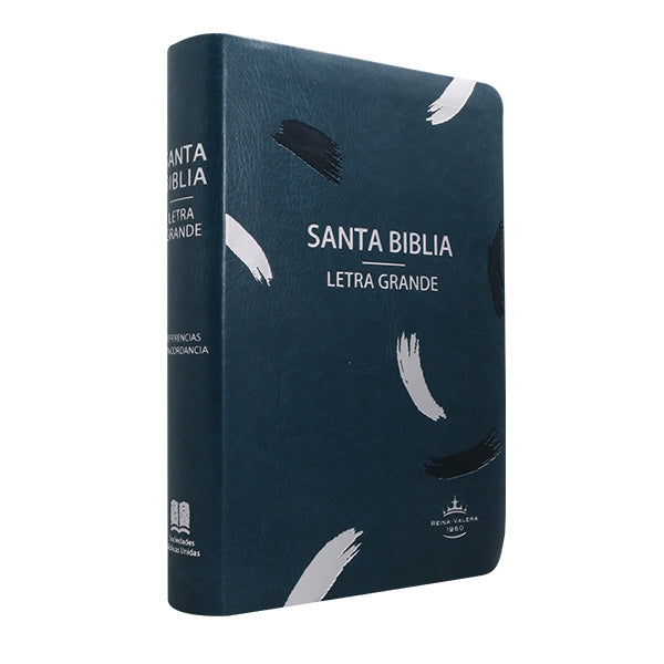 Biblia Reina Valera 1960 Mediana Letra Grande Imitación Piel Turquesa Oscuro