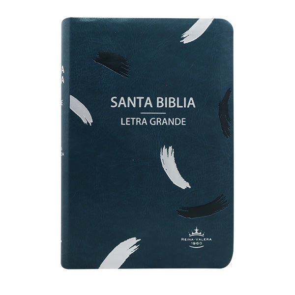 Biblia Reina Valera 1960 Mediana Letra Grande Imitación Piel Turquesa Oscuro