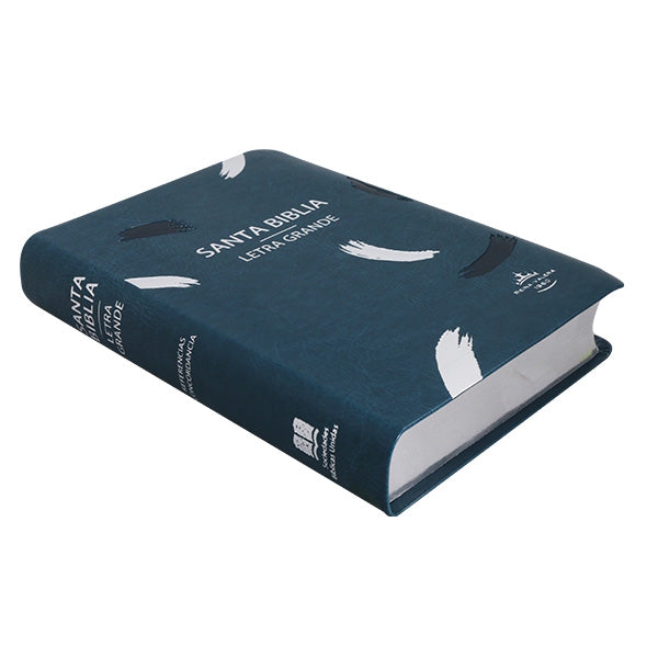 Biblia Reina Valera 1960 Mediana Letra Grande Imitación Piel Turquesa Oscuro