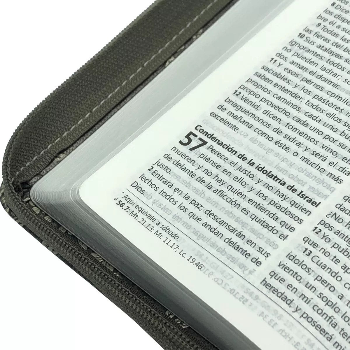 Biblia RVR 1060 para la mujer flores plateadas