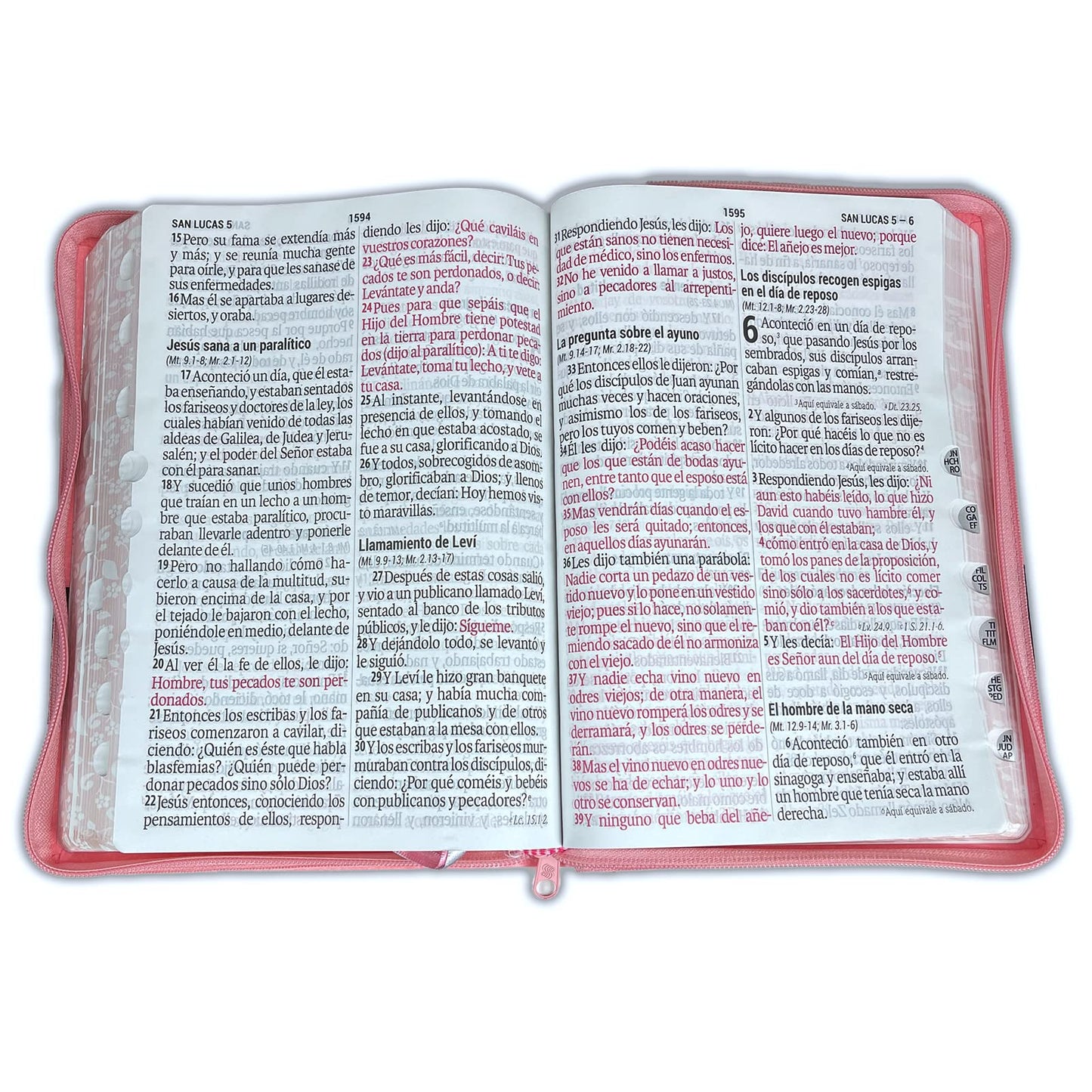 Biblia Grande Letra Super Gigante Reina Valera 1960 con índice Rosa