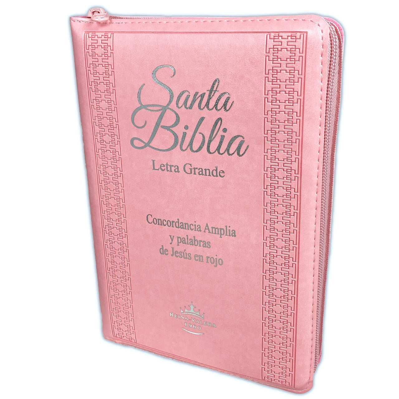 Biblia RVR1960 Letra Grande cierre e índice rosa