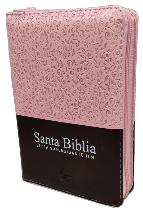 Reina Valera 1960  Letra grande 11 Puntos Rosada Compacta 13x17 cm