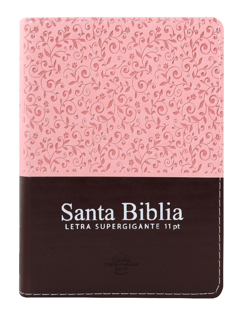 Reina Valera 1960  Letra grande 11 Puntos Rosada Compacta 13x17 cm