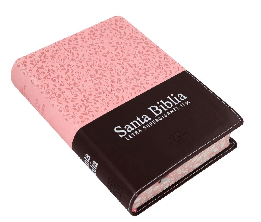 Reina Valera 1960  Letra grande 11 Puntos Rosada Compacta 13x17 cm