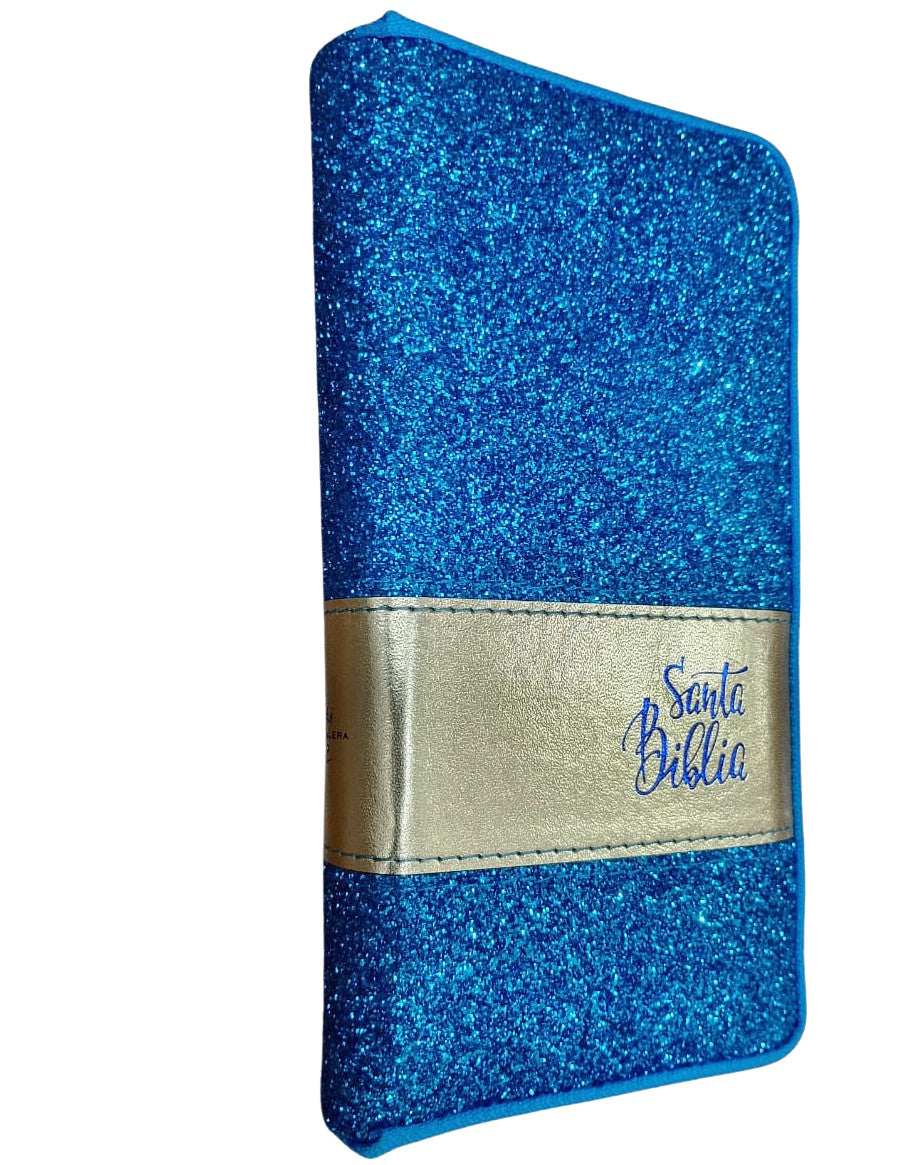 Biblia portátil Rvr1960 Cierre Turquesa Hoja Fina