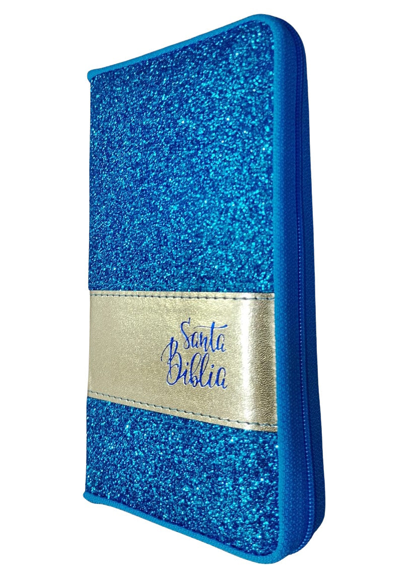 Biblia portátil Rvr1960 Cierre Turquesa Hoja Fina