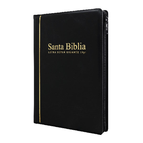 Biblia  RVR 1960 Letra super gigante piel fina cierre e indice 18 puntos