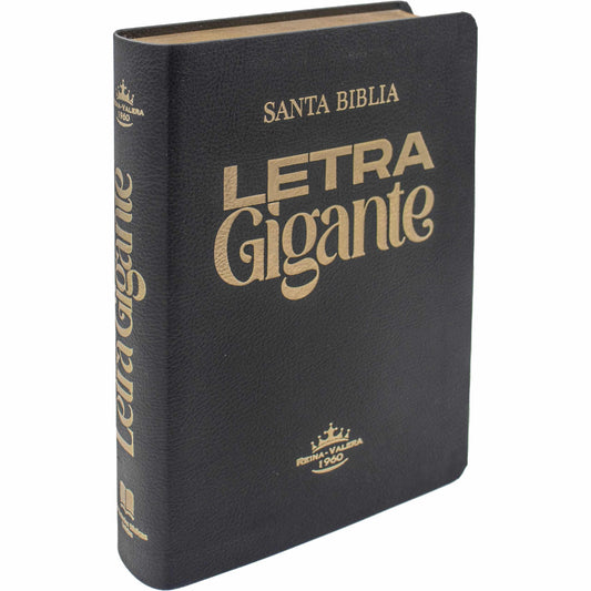 Biblia Rvr 1960 Letra Gigante 14 Puntos Concordancia Covertex Negro Canto Dorado