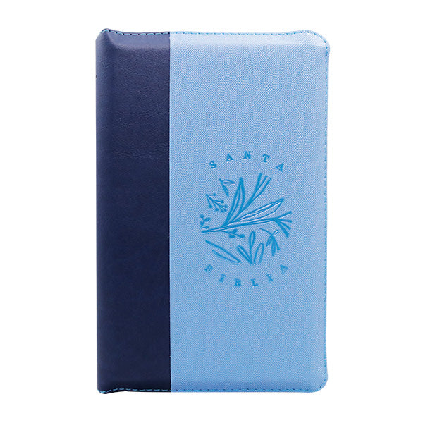 Biblia RVR60 Letra Grande 14 pts con ayudas Digitales – Azul bicolor