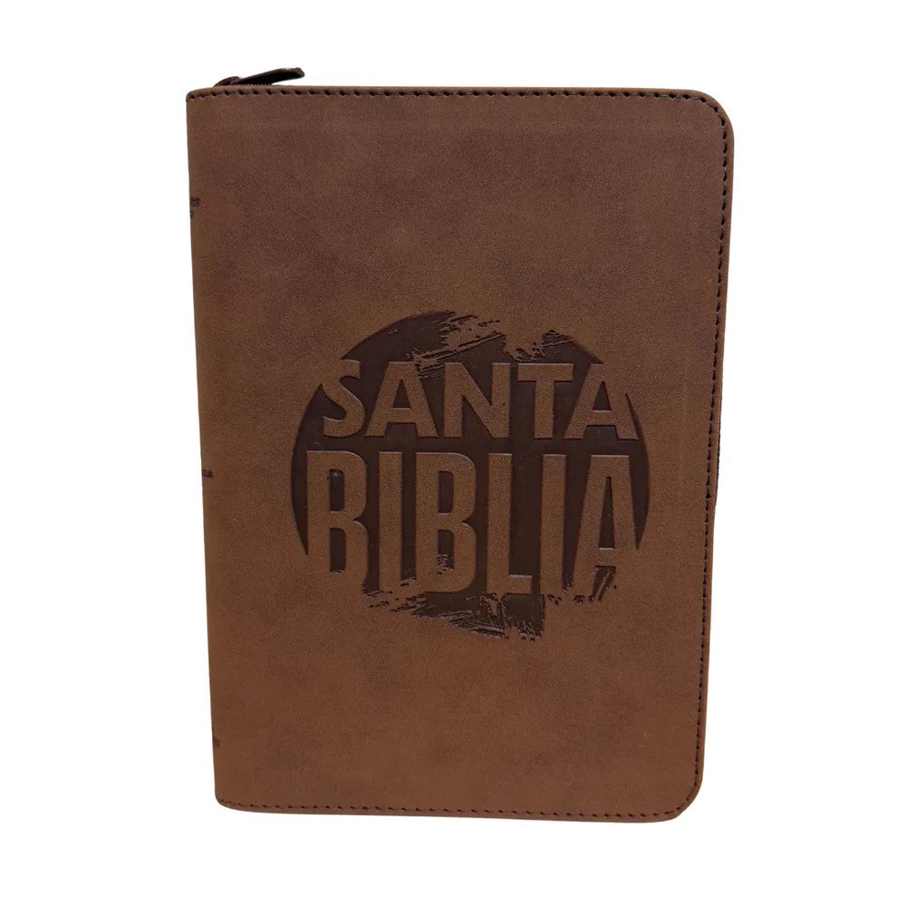 Biblia Reina Valera 1960 Letra Grande 12 Puntos Café Cierre