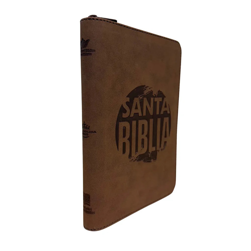 Biblia Reina Valera 1960 Letra Grande 12 Puntos Café Cierre