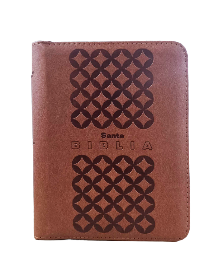 Biblia Reina Valera 1960 Compacta Letra Grande 11 puntos PJR Cierre Color Café Con Ayudas QR