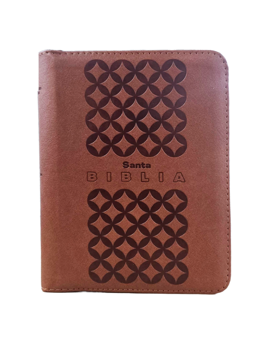 Biblia Reina Valera 1960 Compacta Letra Grande 11 puntos PJR Cierre Color Café Con Ayudas QR