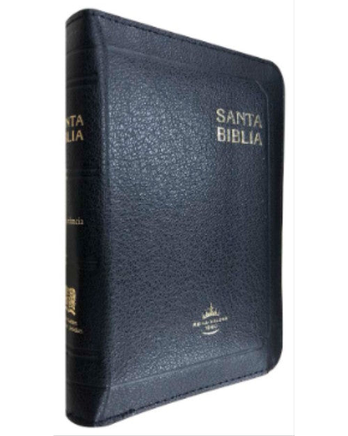 Biblia Reina Valera 1960 de bolsillo con cierre color negro